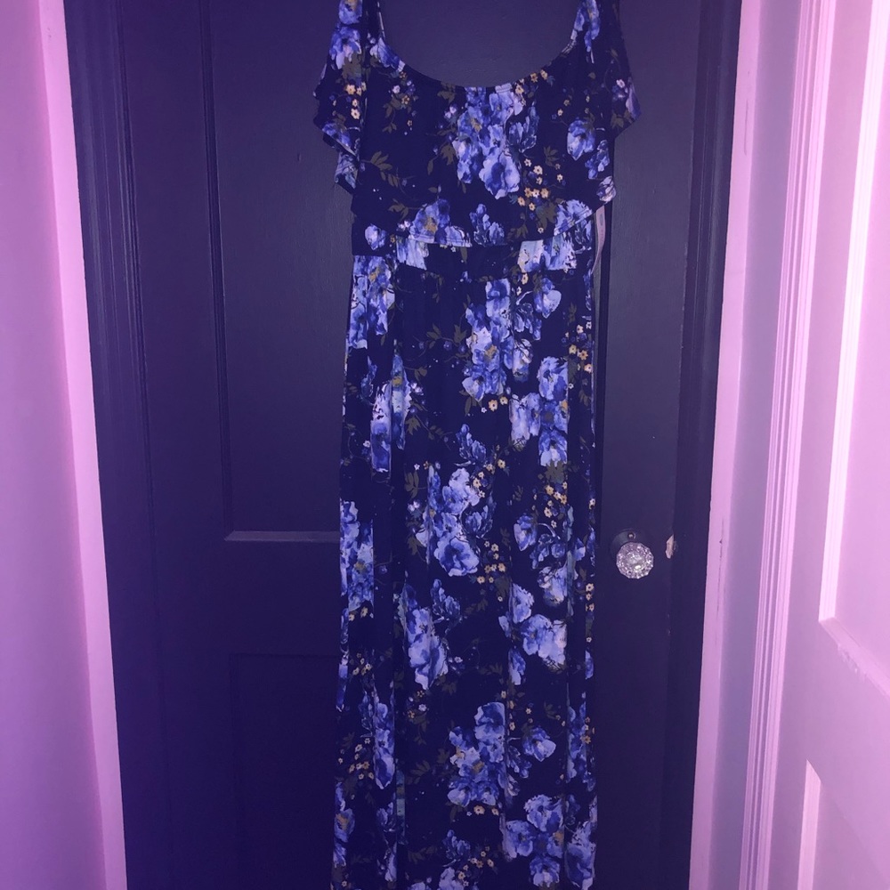 Off Shoulder Floral Maxi Dress